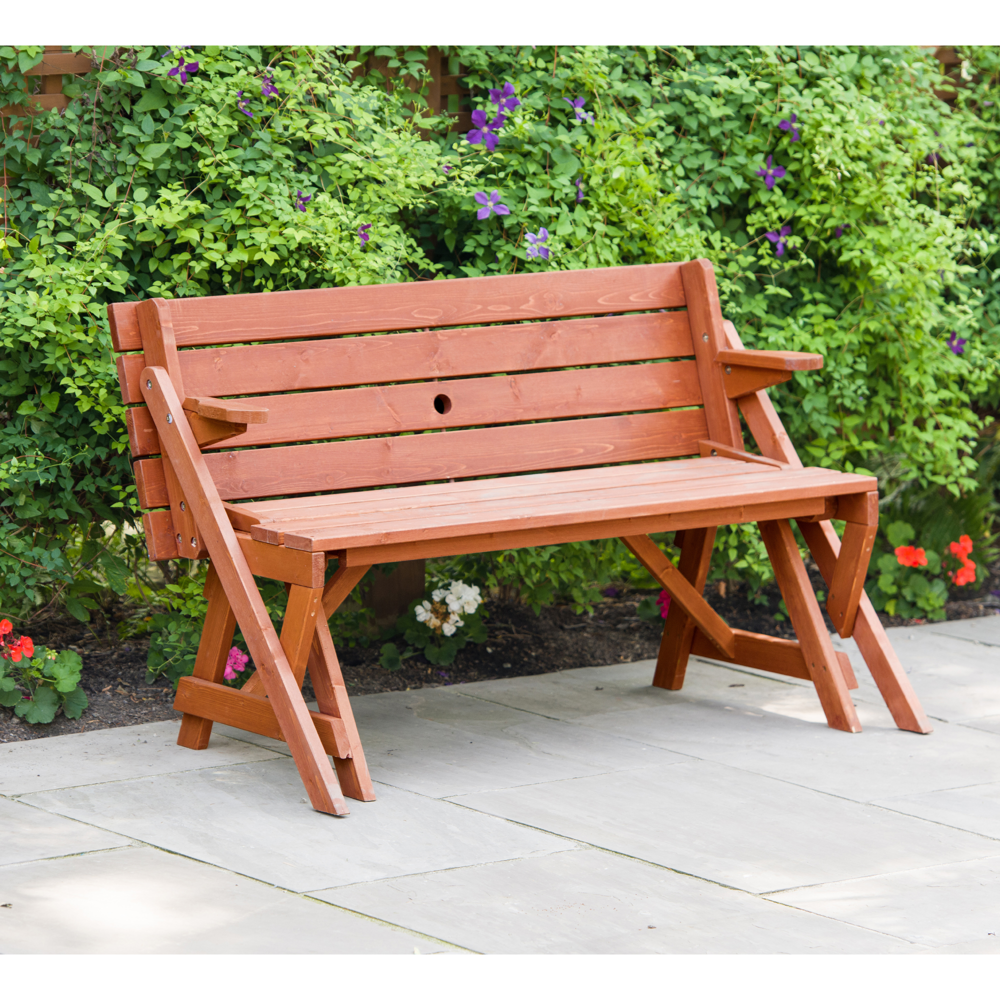 Leisure Season Ltd Convertible Picnic Table Garden Bench